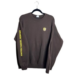 Port & Company UPS Crewneck Sweatshirt Brown Men XL